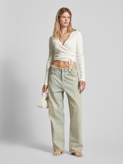 Marc O'Polo Denim Shirt met lange mouwen in riblook Offwhite - 1