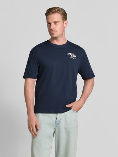 s.Oliver RED LABEL regular fit T-shirt van puur katoen Marineblauw - 4
