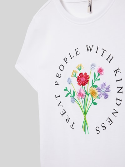 Only T-Shirt mit Statement-Print Modell 'GEMMA' Weiss 2