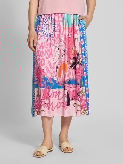 miss goodlife Midirock aus Viskose mit elastischem Bund Rosa 4