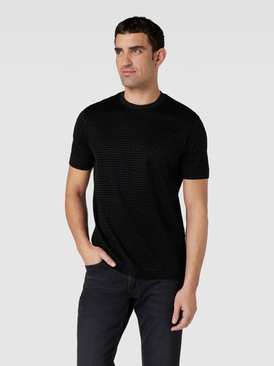 Emporio Armani T-Shirt mit Allover-Label-Motiv Black 4
