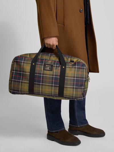 Barbour Weekendtas met all-over motief, model 'TORRIDON HOLDALL' Kaki - 1