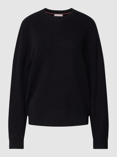 Tommy Hilfiger Gebreide pullover met labelstitchings Zwart - 2