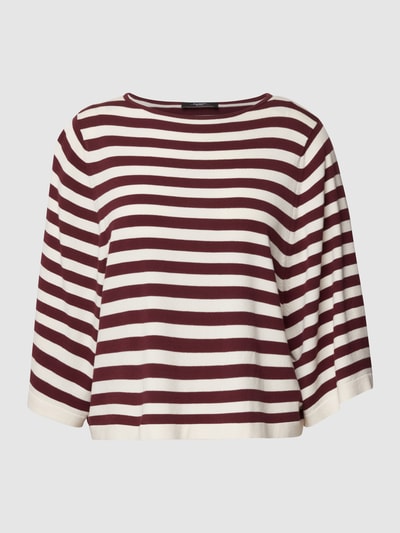 Weekend Max Mara Gebreide pullover met streepmotief Prune - 2