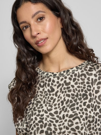 monari T-shirt met kapmouwen Beige - 3