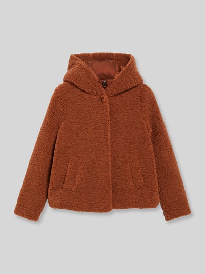 s.Oliver RED LABEL Teddyjacke mit Kapuze Cognac 2