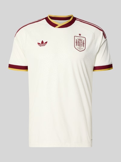 Produktfoto, Spanje Auswärtstrikot 2026 van adidas Sportswear, meerkleurig, regular fit, logo-applicatie, contraststrepen, gestikt logo, ronde hals, korte mouw, speciale eigenschap: climacool-technologie