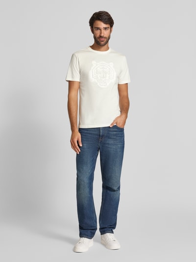 Antony Morato Regular fit T-shirt met dierenprint, model 'Jer' Offwhite - 1