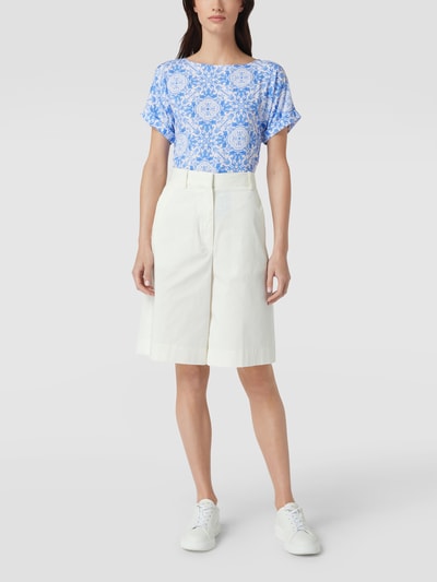 Christian Berg Woman Blusenshirt aus Viskose mit Seitenschlitzen Royalblau 1