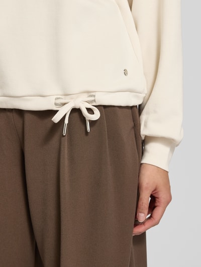 monari Sweatshirt mit Stehkragen Ecru 3