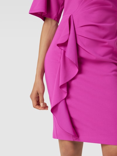 Vera Mont Knielanges Cocktailkleid mit Rüschung Pink 3