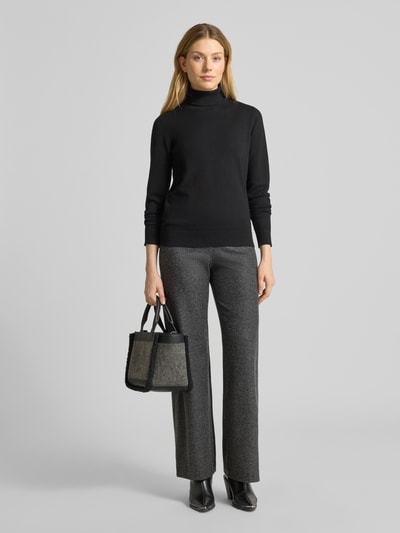 SEDUCTIVE Wide Leg Stoffhose mit Paspeltaschen am Gesäß Modell 'KIMBERLY' Anthrazit 1