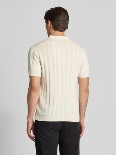 MCNEAL Regular Fit Strickpolo mit Strukturmuster Ecru 5