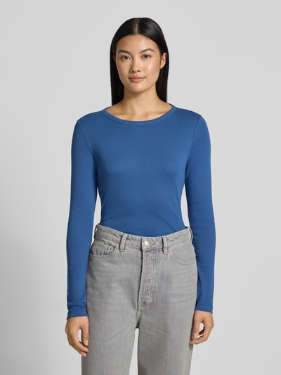 s.Oliver RED LABEL Shaped fit shirt met lange mouwen van een mix van katoen en viscose Blauw - 4