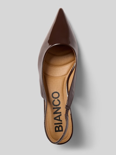 BIANCO Pumps mit offener Ferse Dunkelbraun 3