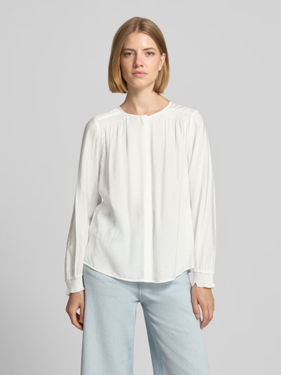 MOS MOSH Regular Fit Bluse aus Viskose-Mix Modell 'Atelier Senti' Weiss 4