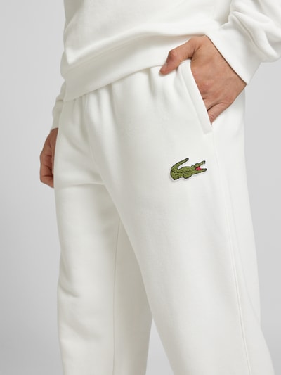 Lacoste Sweatpants mit Logo-Patch Weiss 3