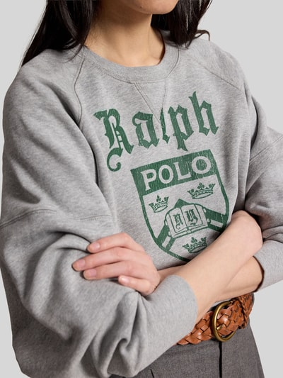 Polo Ralph Lauren Bluza o kroju loose fit z mieszanki bawełny Średnioszary melanż 3