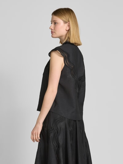 Cph Muse Slim Fit Blusenshirt mit Kentkragen Modell 'COLE' Black 5