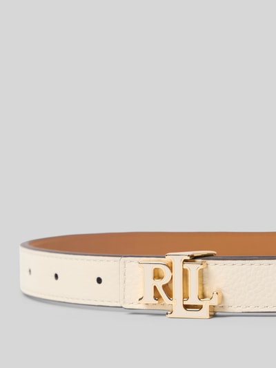 Lauren Ralph Lauren Gürtel aus echtem Rindsleder Modell 'REV' Offwhite 2
