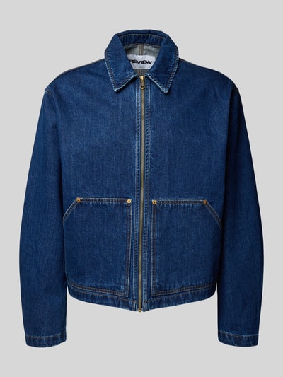 REVIEW Relaxed fit jeansjack met borstzak Donkerblauw - 2