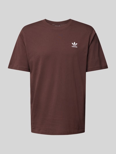 adidas Originals T-Shirt mit Label-Print Dunkelbraun 1