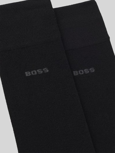 BOSS Skarpeta z mieszanki wiskozy w 2‑pakiecie Czarny 3
