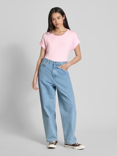 Only Comfort Fit T-Shirt aus Viskose-Mix Modell 'MOSTER' Rosa 1