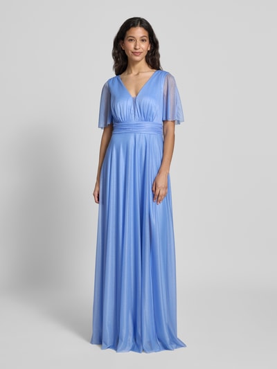 Christian Berg Cocktail Abendkleid mit Taillenpasse Bleu 4