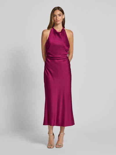 Hey Kyla Sukienka koktajlowa z wiązaniem z tyłu Wiśniowy 4