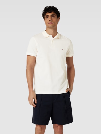 Tommy Hilfiger Koszulka polo z wyhaftowanym logo Beżowy 4