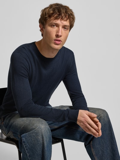 Blend Strickpullover mit Rundhalsausschnitt Modell 'BAGGE' Marine 3
