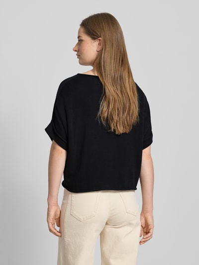 Oui Strickshirt mit Rundhalsausschnitt BLACK 5