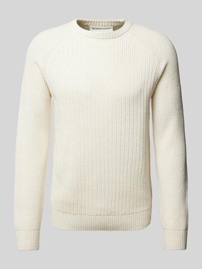 Tom Tailor Denim Regular Fit Strickpullover aus Baumwoll-Mix mit Strukturmuster Offwhite 1