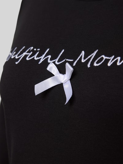 LOUIS & LOUISA Nachthemd met statementstitching, model 'Wohlfühl-Moment' Zwart - 2