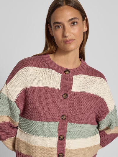 JAKE*S STUDIO WOMAN Gebreid jack met ribboorden Mauve - 3