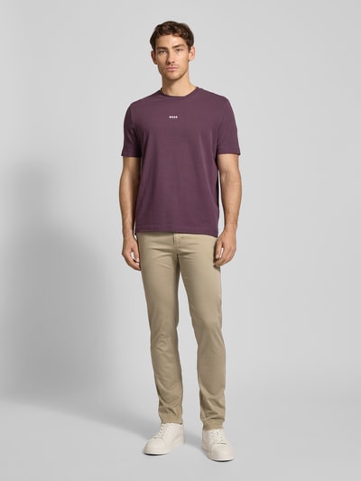 BOSS Orange Slim Fit Chino mit Gürtelschlaufen Beige 1