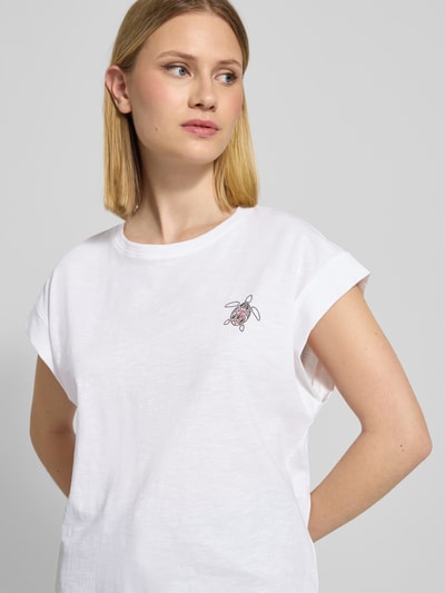 s.Oliver RED LABEL Regular fit T-shirt van puur katoen Wit - 3
