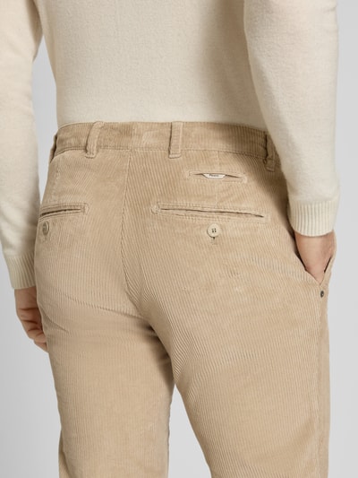 Brax Slim Fit Cordhose mit Gesäßtaschen Modell 'Fabio' Kitt 3