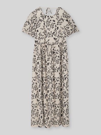 Tom Tailor Denim Figurumspielendes Midikleid aus Viskose-Leinen-Mix Beige 2
