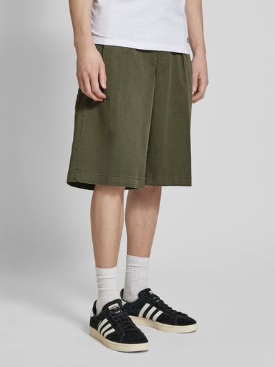 Dickies Loose fit korte broek met bandplooien, model 'UNIONVILLE' Olijfgroen - 4