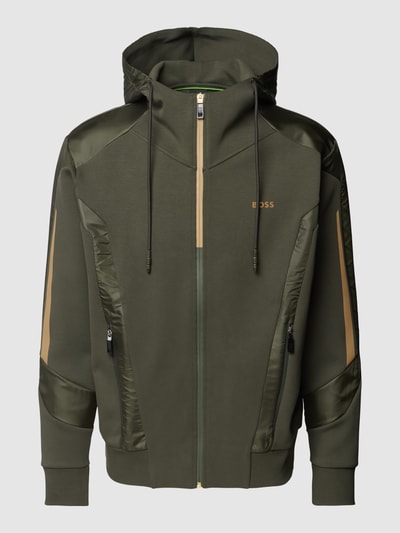 BOSS Green Sweatjacke mit Kapuze Modell 'Saggon' Oliv 2