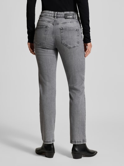 MOS MOSH Flared fit jeans in 5-pocketmodel, model 'ASHLEY' Lichtgrijs - 5