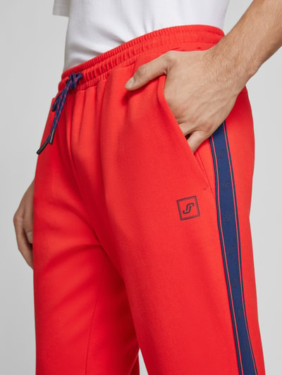 Joy Regular Fit Sweatpants mit Kontraststreifen Modell 'G-Style' Rot 3