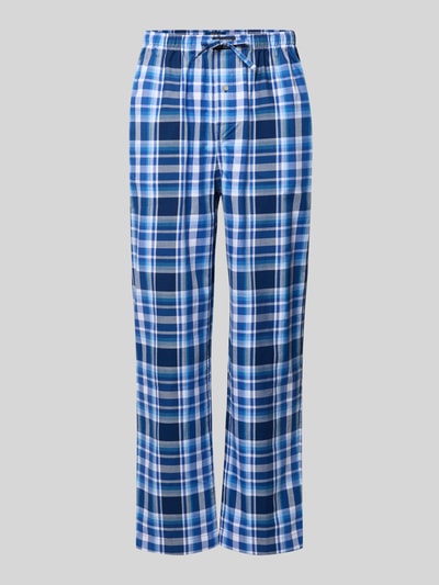 Produktfoto, Comfort Fit Pyjama-Hose mit Polo-Bear-Muster Modell 'PJ PANT-SLEEP-BOTTOM' von Polo Ralph Lauren Underwear, Optik:Allover-Muster in Blau und Weiß, Passform: Comfort Fit, Verschluss: Tunnelzug, Bundabschluss: Elastisch, seitliche Eingrifftaschen, Material: Reine Baumwolle