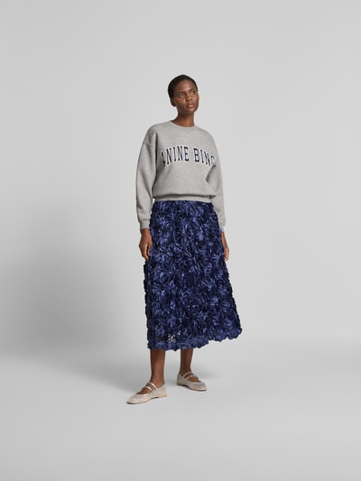 Anine Bing Oversized Sweatshirt mit Logo-Print Mittelgrau Melange 1