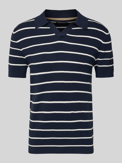 Christian Berg Men Poloshirt met V-hals Marineblauw - 2