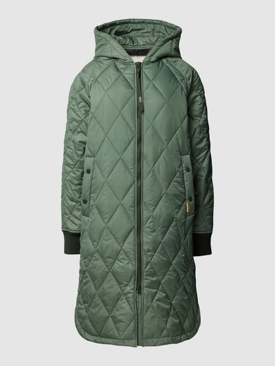 QS Steppmantel mit Kapuze Modell 'Diamond' Oliv 2