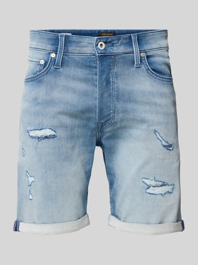 Jack & Jones Jeansshorts mit 5-Pocket-Design Modell 'RICK' Hellblau 2