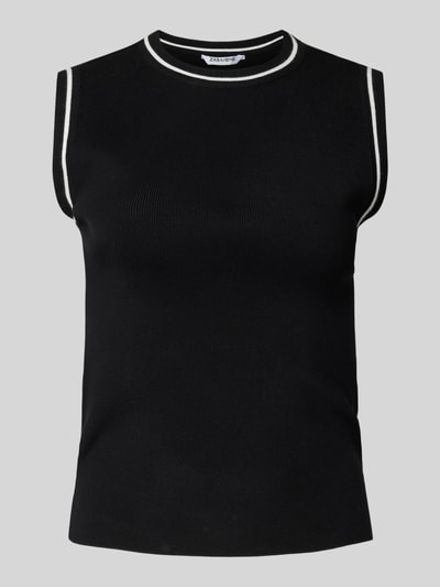 ZABAIONE Tanktop mit gerippten Abschlüssen Modell 'Lexi' Black 2